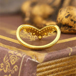 Load image into Gallery viewer, Chevron Double-deck Round Cut Lab Diamond Contour Band - LGG Jewelry
