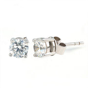 Classic Round Cut Lab Diamond Four Prongs Ear Studs - LGG Jewelry