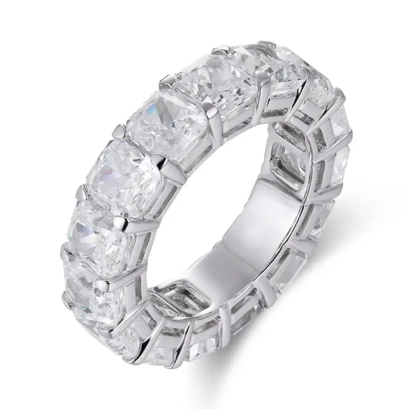 Cushion Cut Lab Diamond Eternity Band - LGG Jewelry