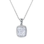 Load image into Gallery viewer, Cushion Cut Lab Diamond Halo Pendant Necklace - LGG Jewelry
