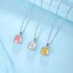 Load image into Gallery viewer, Cushion Cut Lab Diamond Halo Pendant Necklace - LGG Jewelry
