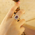 Load image into Gallery viewer, Discoloring Trio Oval Cut Lab Alexandrite Three Stone Bridal Set - 3pcs - LGG Jewelry
