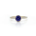 Charger l'image dans la visionneuse de galerie, Round Purple Sapphire Engagement Ring