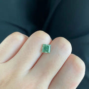 IGI Certified Princess Cut 1.61 Ct Fancy Intense Green Lab Diamond VS1 Clarity - LGG Jewelry