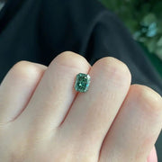 IGI Certified Radiant Cut 1.63 Ct Fancy Intense Green Lab Diamond VS1 Clarity - LGG Jewelry
