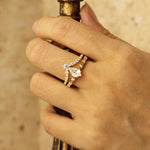 Load image into Gallery viewer, Kite Shape Moissanite Wedding Bridal Ring Set - 2pcs - LGG Jewelry
