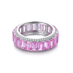 Charger l&#39;image dans la visionneuse de galerie, Lovely Emerald Cut Pink Sapphire Eternity Band - LGG Jewelry
