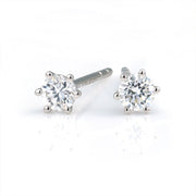 Martini Round Cut Lab Diamond Six Prongs Ear Studs - LGG Jewelry
