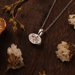 Load image into Gallery viewer, East-west 2 Ct Oval Cut Lab Diamond Bezel Pendant Necklace
