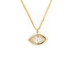 Charger l'image dans la visionneuse de galerie, 1.61CT East-West Marquise Gold Wheat Chain Necklace in 14K Yellow Gold