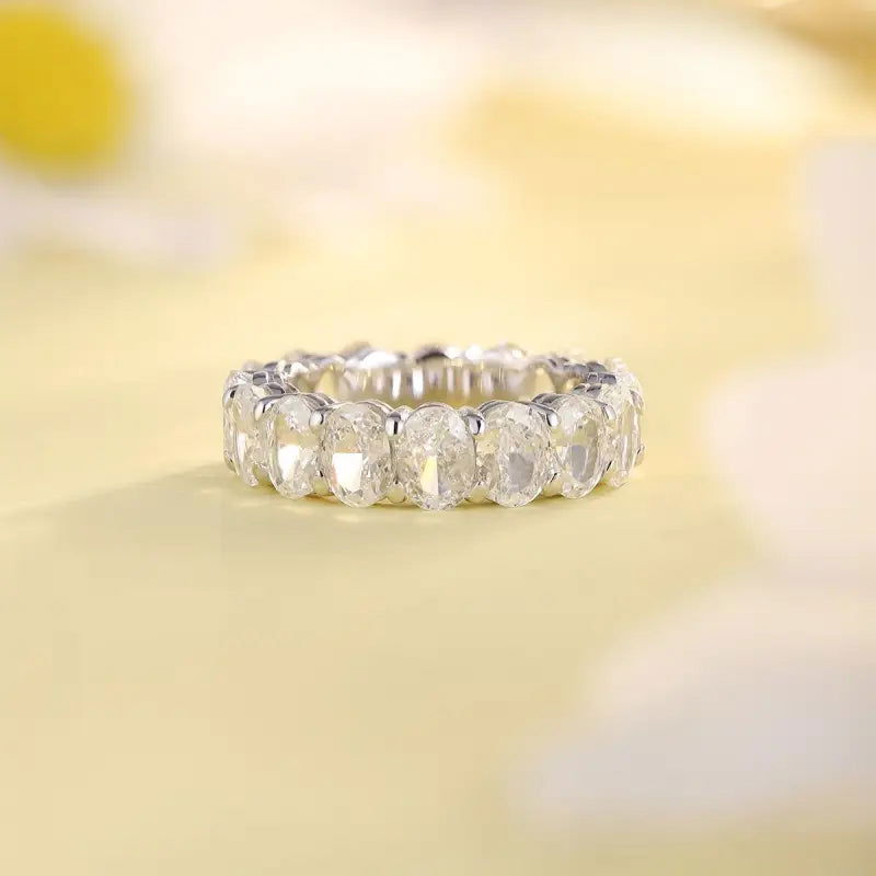 Oval Cut Lab Diamond Eternity Band - LGG Jewelry