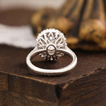 Load image into Gallery viewer, Pink Halo 1.24 Ct Oval Cut Fancy Blue Lab Diamond Engagement Ring - LGG Jewelry
