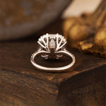 Load image into Gallery viewer, Pink Halo 1.54 Ct Radiant Cut Fancy Pink Lab Diamond Cluster Engagement Ring - LGG Jewelry

