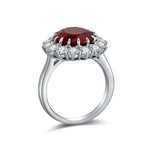 Load image into Gallery viewer, Princess Diana Inspired  Luxury 6.5 Ct Oval Lab Ruby Engagement Ring - LGG Jewelry
