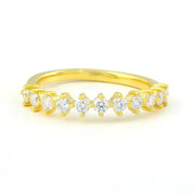 Round Cut Lab Diamond Four Prongs Wedding Band - LGG Jewelry