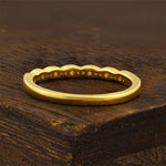 Load image into Gallery viewer, Scalloped Round Cut Lab Diamond Wedding Band - LGG Jewelry
