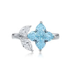 Charger l&#39;image dans la visionneuse de galerie, Snowflake Toi Et Moi Moissanite Engagement Ring - LGG Jewelry

