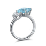 Charger l&#39;image dans la visionneuse de galerie, Snowflake Toi Et Moi Moissanite Engagement Ring - LGG Jewelry
