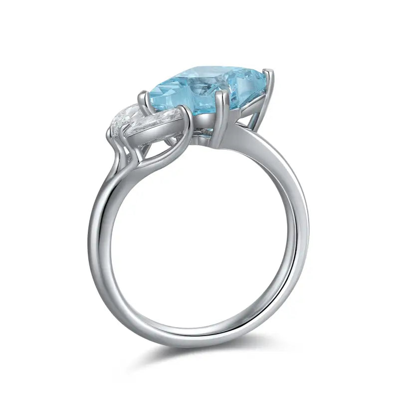 Snowflake Toi Et Moi Moissanite Engagement Ring - LGG Jewelry