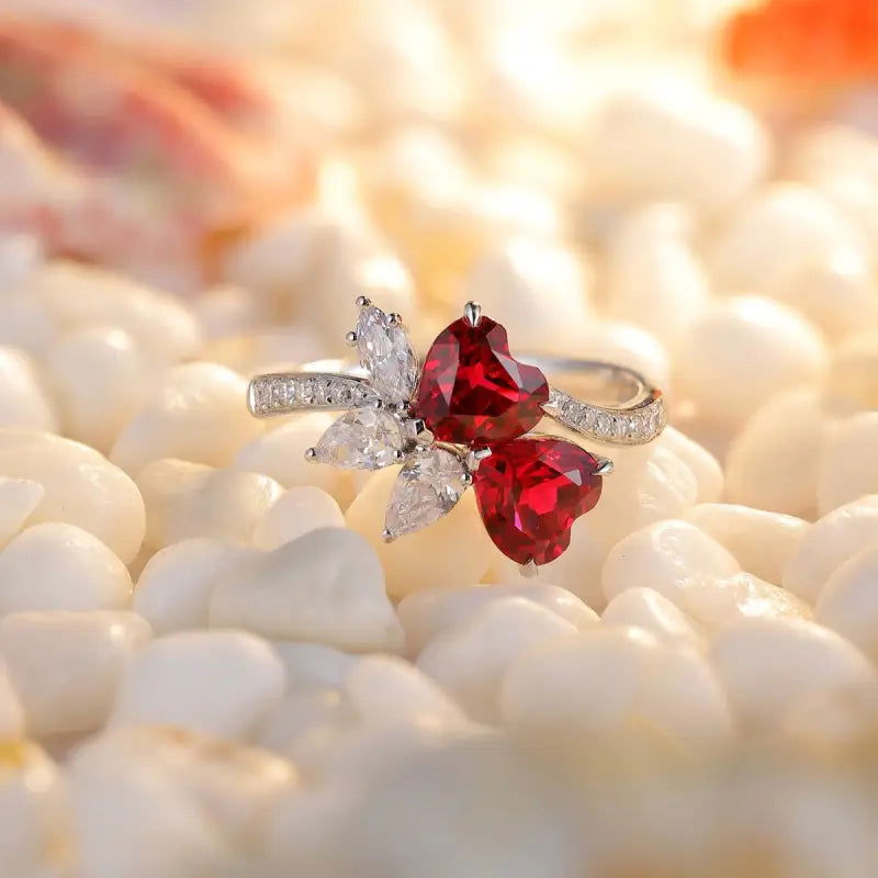 Toi Et Moi Heart Shape Engagement Ring - LGG Jewelry