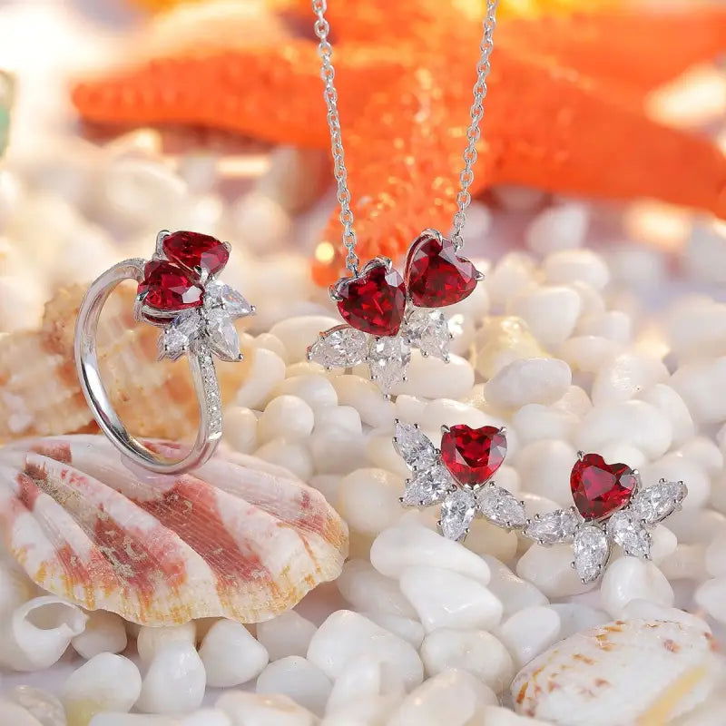 Toi Et Moi Heart Shape Engagement Ring - LGG Jewelry