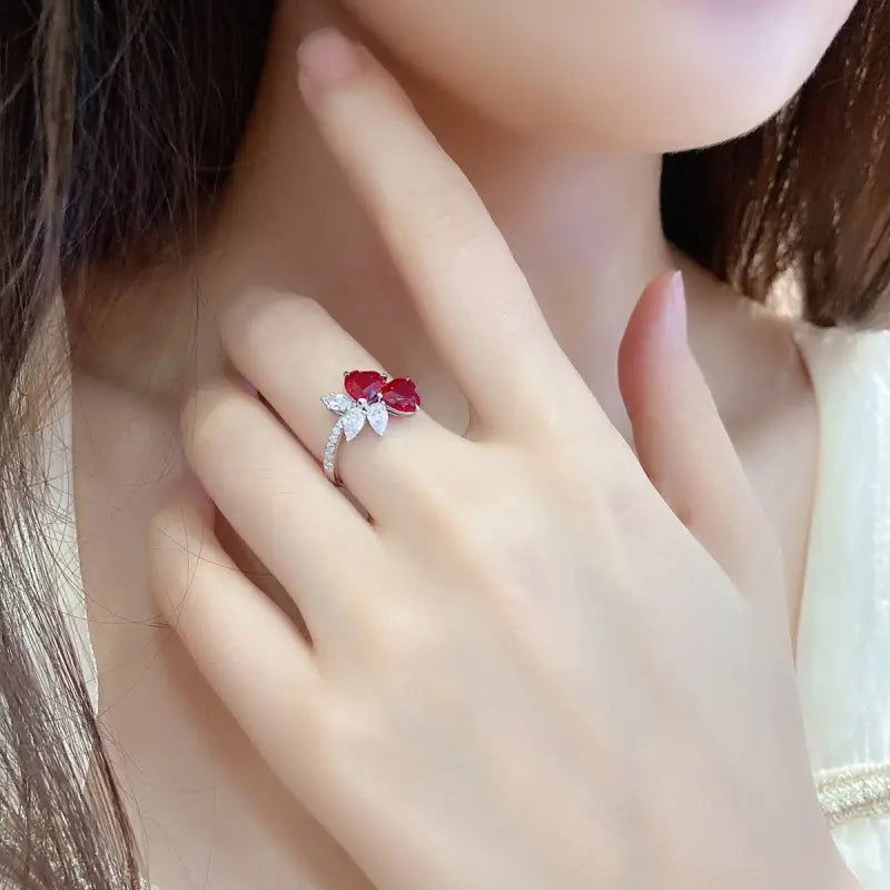 Toi Et Moi Heart Shape Engagement Ring - LGG Jewelry