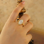 Lade Bild in die Galerieansicht, Art Deco Marquise Cut Lab Diamond Vintage Engagement Ring - LGG Jewelry