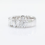 Lade Bild in die Galerieansicht, Pear Shape Moissanite Half Eternity Silver Ring