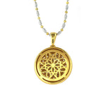 Lade Bild in die Galerieansicht, Brushed Gold CZ Antique Filigree Medallion Necklace - LGG Jewelry