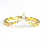 Lade Bild in die Galerieansicht, Chevron Minimalist Lab Diamond Stacking Band - LGG Jewelry