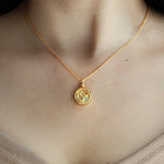 Lade Bild in die Galerieansicht, Chinese Zodiac Snake &amp; Golden Nacre Pendant Necklace - LGG Jewelry