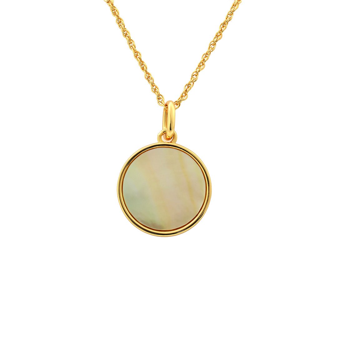 Chinese Zodiac Snake & Golden Nacre Pendant Necklace - LGG Jewelry