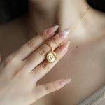 Lade Bild in die Galerieansicht, Chinese Zodiac Snake &amp; Golden Nacre Pendant Necklace - LGG Jewelry