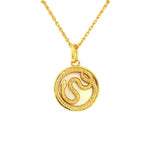 Lade Bild in die Galerieansicht, Chinese Zodiac Snake &amp; Golden Nacre Pendant Necklace - LGG Jewelry