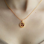 Lade Bild in die Galerieansicht, Chinese Zodiac Snake &amp; Red Agate Pendant Necklace - LGG Jewelry