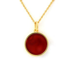 Lade Bild in die Galerieansicht, Chinese Zodiac Snake &amp; Red Agate Pendant Necklace - LGG Jewelry