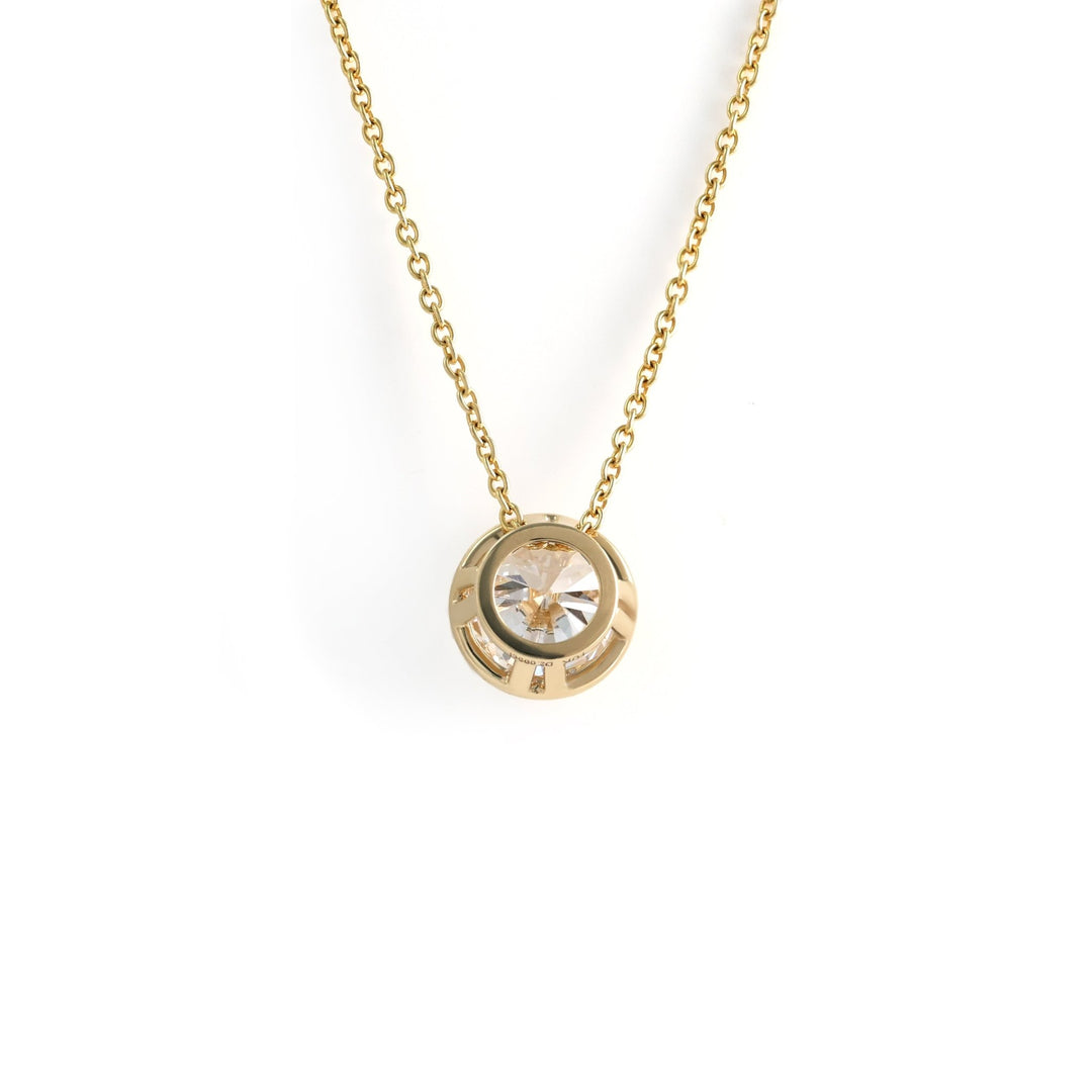 Classic 2 Ct Round Cut Lab Diamond Bezel Pendant - LGG Jewelry