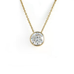 Lade Bild in die Galerieansicht, Classic 2 Ct Round Cut Lab Diamond Bezel Pendant - LGG Jewelry