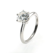 Classic 2 CT Round Cut Lab Diamond Six-Prong Engagement Ring - LGG Jewelry