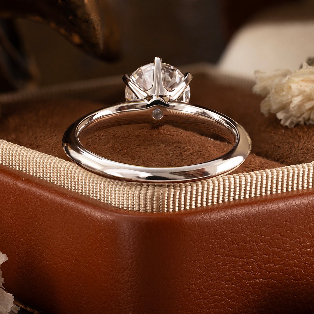 Classic 2 CT Round Cut Lab Diamond Six-Prong Engagement Ring - LGG Jewelry
