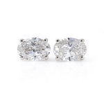 Lade Bild in die Galerieansicht, Classic Oval Cut Lab Diamond Four Prongs Ear Studs - LGG Jewelry