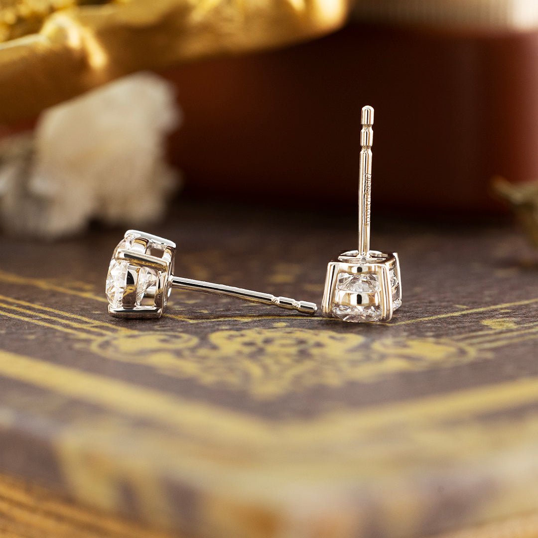 Classic Oval Cut Lab Diamond Four Prongs Ear Studs - LGG Jewelry