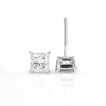 Lade Bild in die Galerieansicht, Classic Princess Cut Lab Diamond Four Prongs Ear Studs - LGG Jewelry