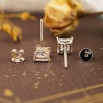 Lade Bild in die Galerieansicht, Classic Princess Cut Lab Diamond Four Prongs Ear Studs - LGG Jewelry