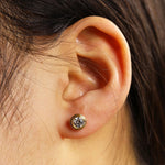 Lade Bild in die Galerieansicht, Classic Round Cut Lab diamond Bezel Ear Studs - LGG Jewelry