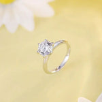 Lade Bild in die Galerieansicht, Classic Six-prongs 1.5 Ct Round Cut Lab Diamond Solitaire Engagement Ring - LGG Jewelry