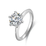 Lade Bild in die Galerieansicht, Classic Six-prongs 1.5 Ct Round Cut Lab Diamond Solitaire Engagement Ring - LGG Jewelry