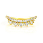 Lade Bild in die Galerieansicht, Curved Double-deck Round Cut Contour Band - LGG Jewelry