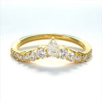 Lade Bild in die Galerieansicht, Curved Pear &amp; Round Cut Lab Diamond Contour Band - LGG Jewelry