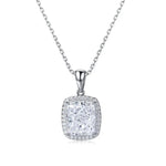 Lade Bild in die Galerieansicht, Cushion Cut Moissanite Halo Pendant Necklace - LGG Jewelry